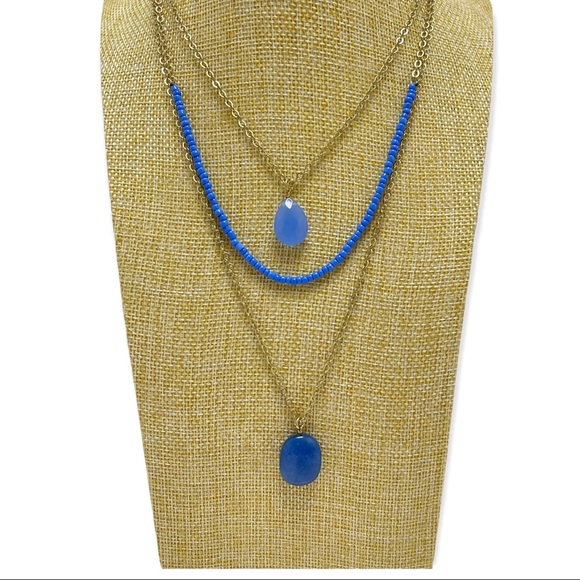 Melrose And Market Multi Strand Bead And Stone Necklace - Picture 1 of 4